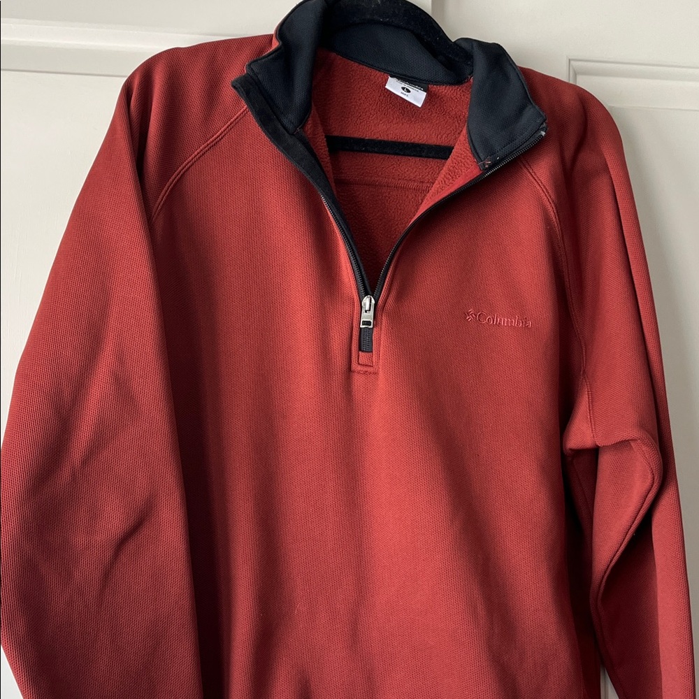 Columbia Crimson and Black Half-Zip Pullover